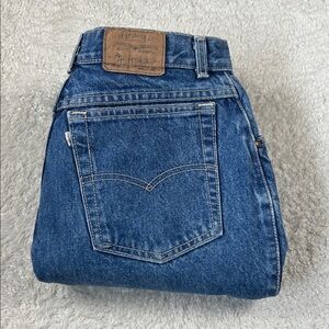 Vintage 80s Levi's white tab tapered leg high rise jeans, size 14